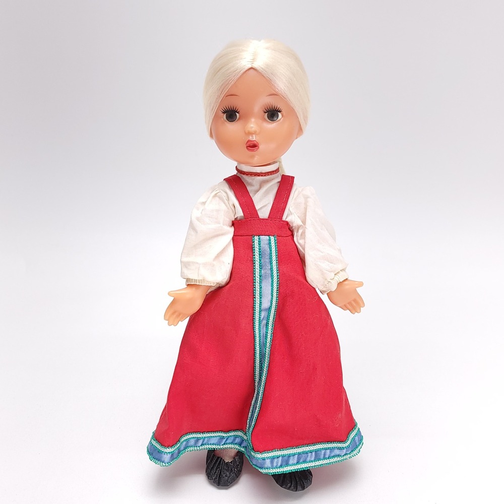 Vintage‎ Russian Mashenka Doll Leningrad Igrushka USSR Folk Dress 13.5"